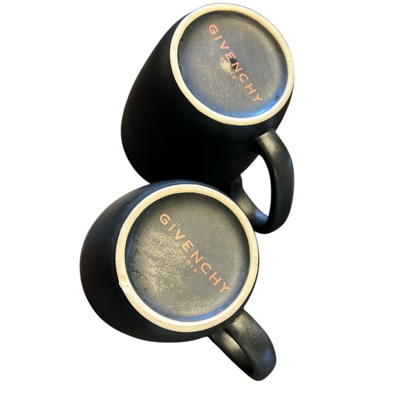 GIVENCHY Black Pi Coffee Mug 16oz Set of 2 Vintage - Picture 5 of 6